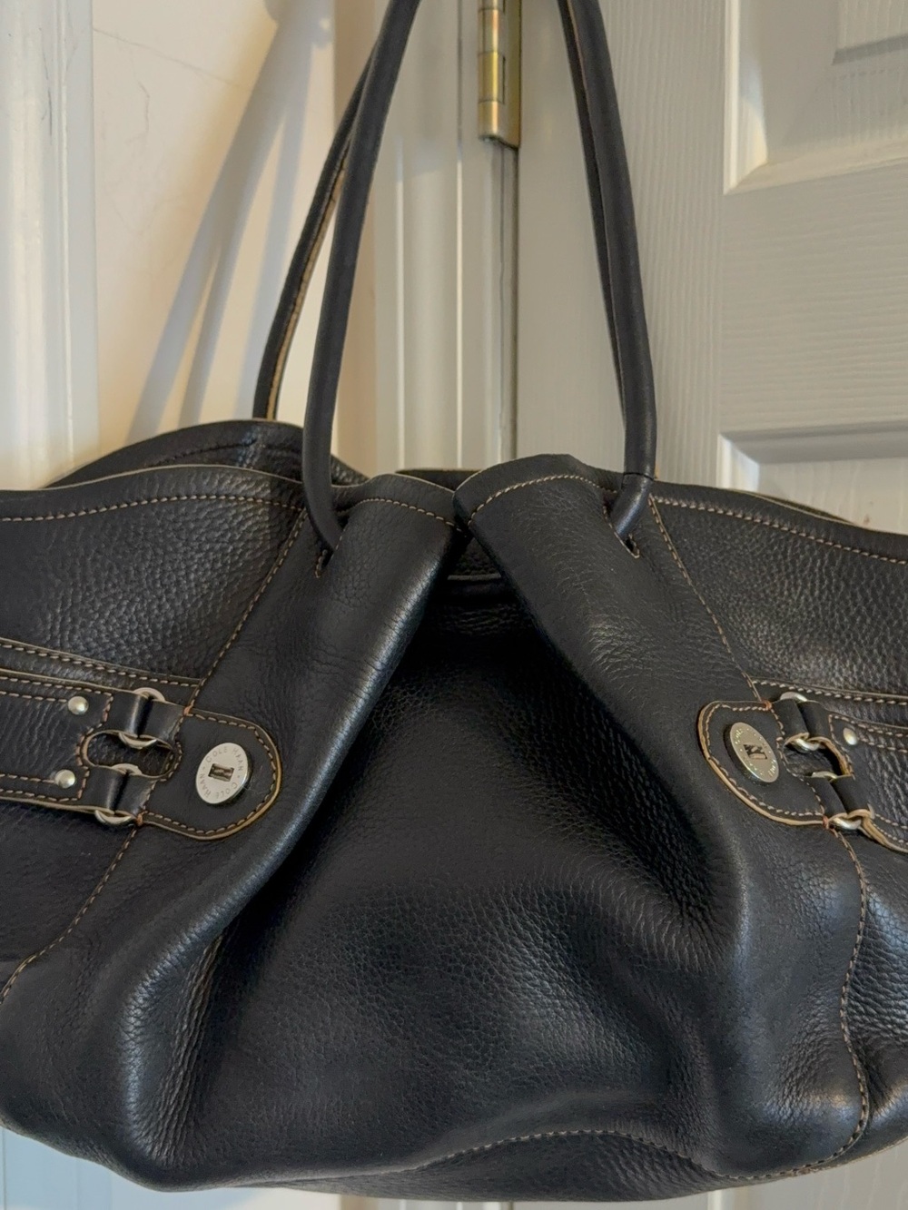 Cole Haan Black Leather Tote Bag